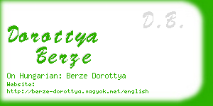 dorottya berze business card